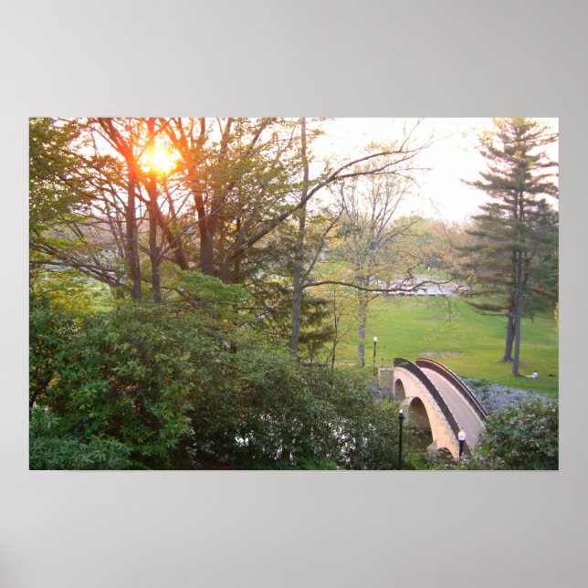 Póster Ponte do Arco-íris Sunset no Grove City College (Frente)