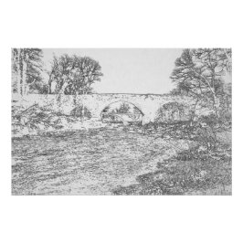 Póster Ponte do Diabo e Ponte Stanley Kirkby Lonsdale