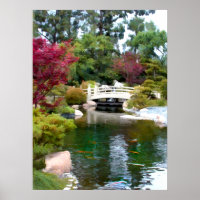 Ponte do Jardim Japonês e Koi Pond
