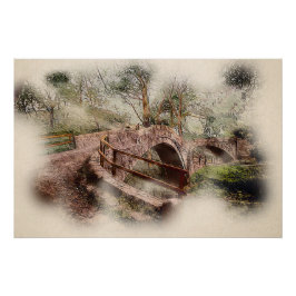 Póster Ponte do Mendigo Glaisdale - Atmosférico Yorkshire