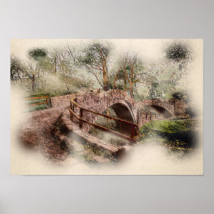 Poster Ponte do Mendigo Glaisdale - Atmosférico Yorkshire