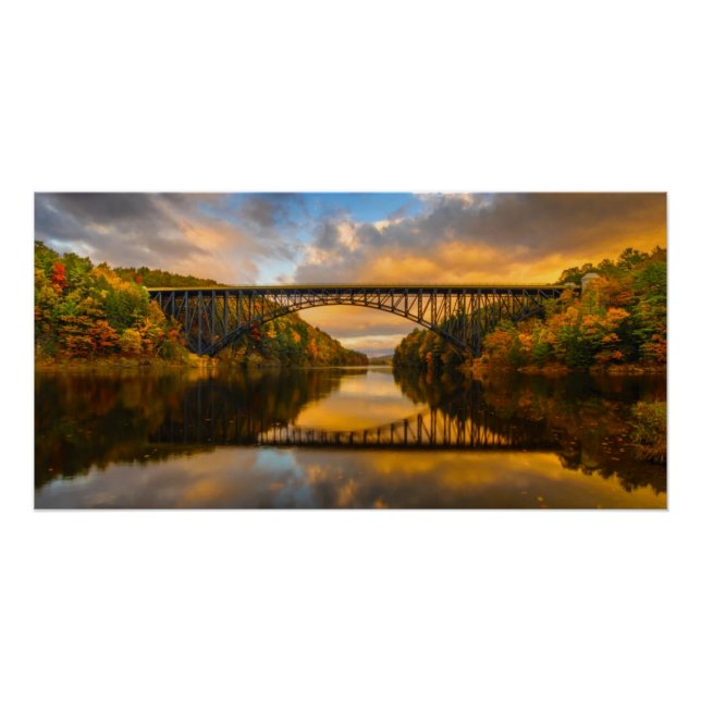 Póster Ponte do Rei Francês em outono (Frente)