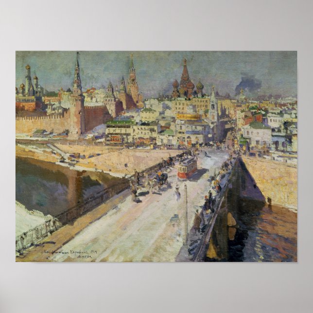 Póster Ponte do rio Moskva, 1914 (Frente)