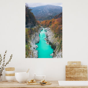 Poster Ponte do rio Soča Napolen, Eslovênia