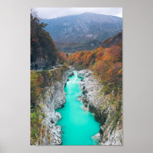Poster Ponte do rio Soča Napolen, Eslovênia