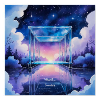 Póster Ponte dos Sonhos – Poster Noturno Surrealista em A