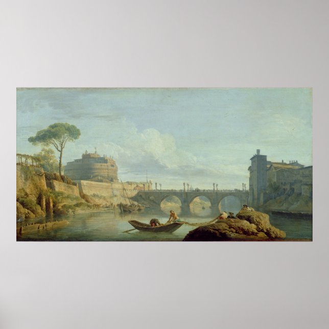 Póster Ponte e Castelo Sant'Angelo, 1745 (Frente)