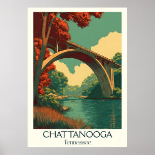 Poster Ponte em Arco de Chattanooga Tennessee
