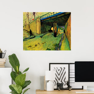 Póster Ponte ferroviária sobre Montmajour por Vincent van
