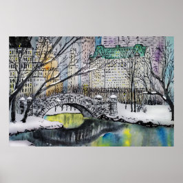 Poster Ponte Gapstow, Central Park, Nova Iorque