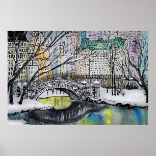 Poster Ponte Gapstow, Central Park, Nova Iorque