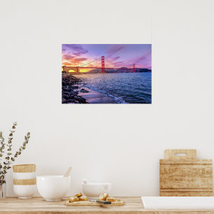 Poster Ponte Golden Gate, marco famoso,
