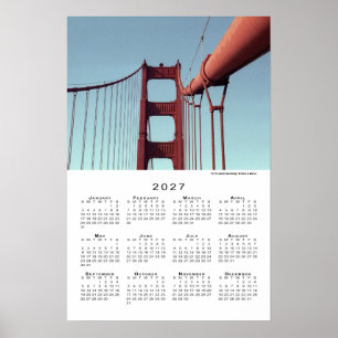 Poster Ponte Golden Gate São Francisco Calendário 2027