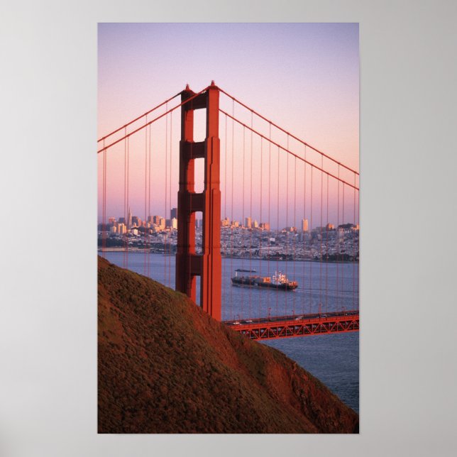 Póster Ponte Golden Gate; São Francisco; Califórnia; (Frente)