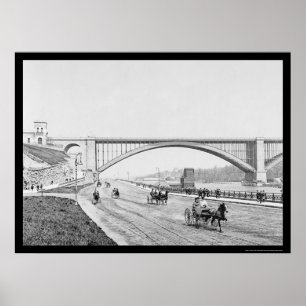 Póster Ponte Harlem River 1905 de Washington do estrada