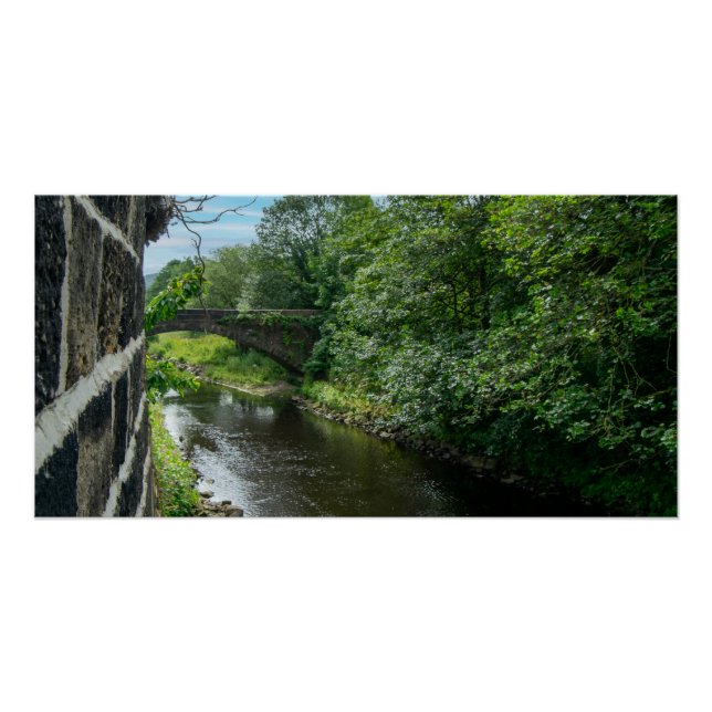 Póster Ponte Hawksclough sobre o rio Calder (Frente)