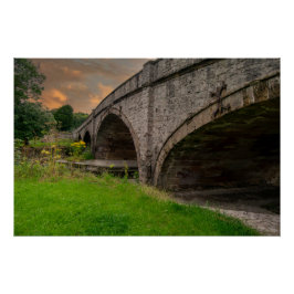 Póster Ponte Histórica de St. Asaph Sobre o Rio Elwy