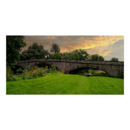 Póster Ponte Histórica de St. Asaph Sobre o Rio Elwy