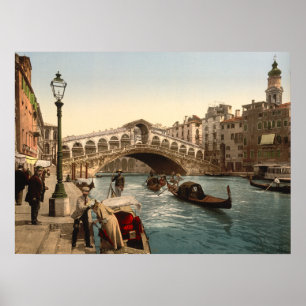 Póster Ponte II de Rialto, Veneza, Italia