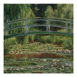 Póster Ponte Japonesa de Monet e Lagoa de Nenúfares