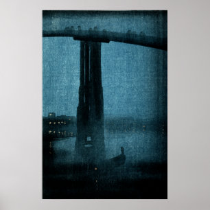 Póster Ponte japonesa na noite no.1