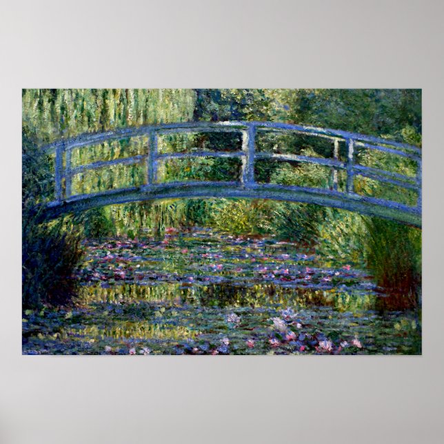 Póster Ponte japonesa - Pont Japonês - por Claude Monet (Frente)