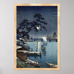Póster Ponte Kangetsu, Shimonoseki no Início do Outono