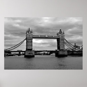 Póster Ponte Londres em preto e branco