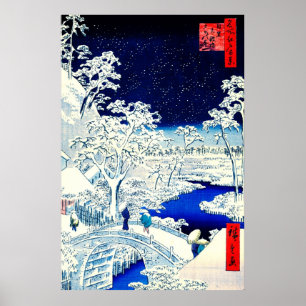 Poster Ponte Meguro Drum e Sunset Hill 1857