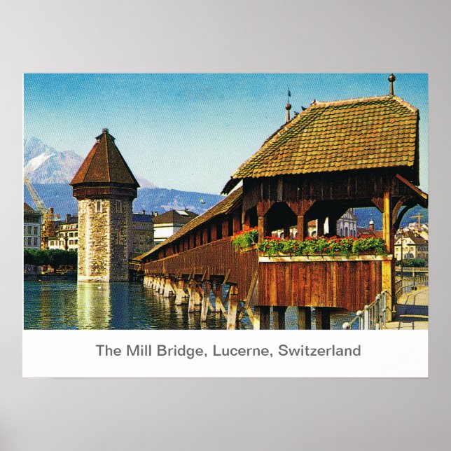 Póster Ponte Mill, Lucerne, Suiça (Frente)