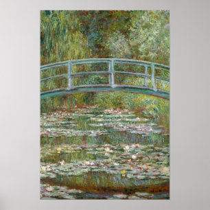 Poster Ponte Monet Art sobre um Pond de Leilões de Água