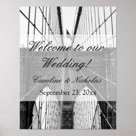 Póster Ponte New York Wedding NYC Brooklyn