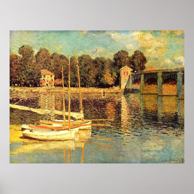 Poster Ponte no Argenteuil Claude Monet (Frente)