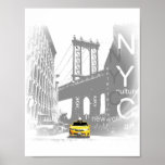 Póster Ponte Nova Iorque Nyc Yellow Taxi Brooklyn<br><div class="desc">Imagem Nova Iorque Nyc Yellow Taxi Brooklyn Bridge Pop Art</div>