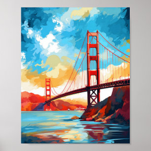 Poster Ponte ouro Gate San Francisco EUA