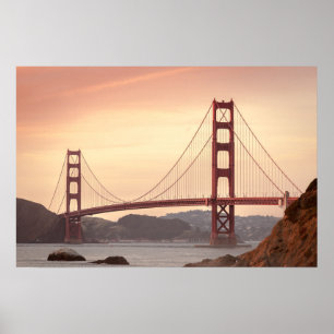 Poster Ponte Ouro Icônica Portão San Francisco Califór