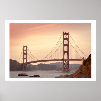 Poster Ponte Ouro Icônica Portão San Francisco Califórnia