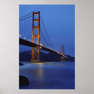 Póster Ponte ouro Portão À Noite