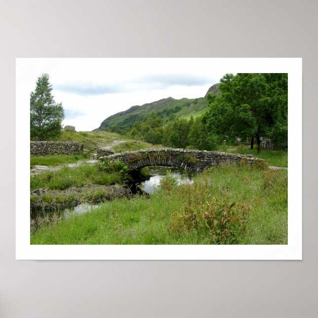 Poster Ponte Packcavalo em Watendlath (Frente)