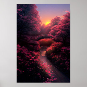 Poster Ponte para o Sunset Roxo
