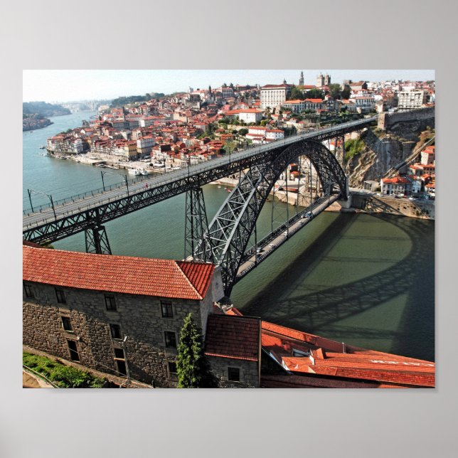 Póster Ponte Porto sobre o rio Douro, Portugal (Frente)