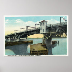 Poster Ponte que conectam Lewiston e castanho-aloirado