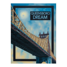 Ponte Queensboro Queens Vista Dourada em Treliça