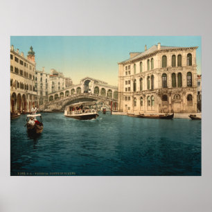 Póster Ponte Rialto e Grande Canal, Veneza, Itália