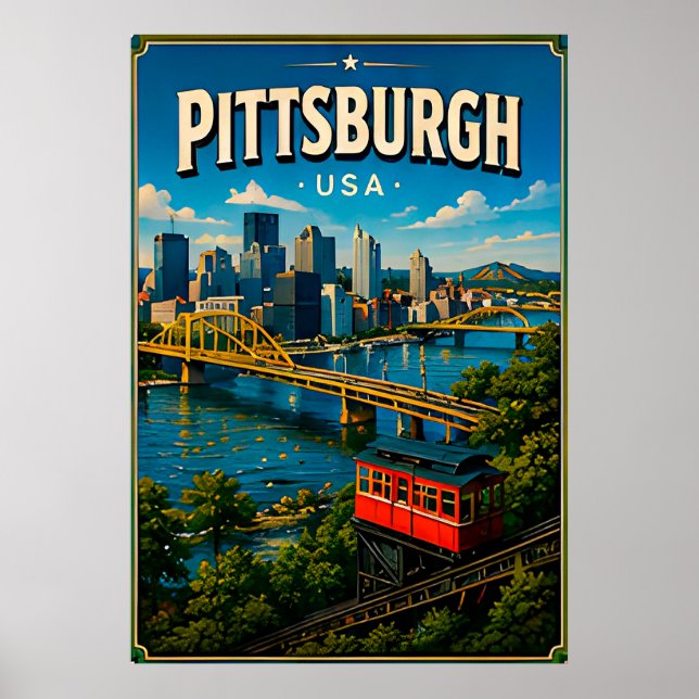 Poster Ponte Roberto Clemente de Pittsburgh (Frente)