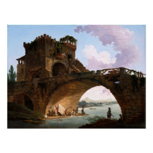 Póster Ponte Salario de Hubert Robert