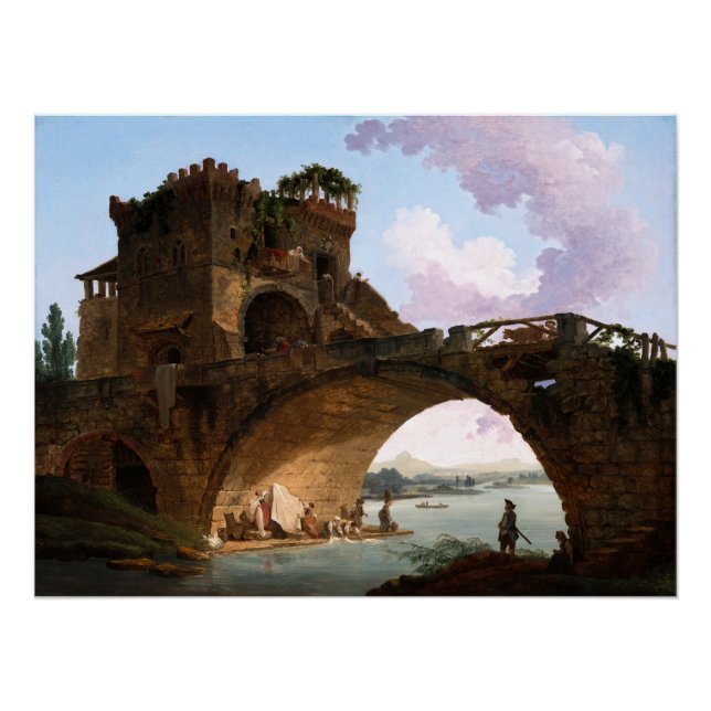 Póster Ponte Salario de Hubert Robert (Frente)
