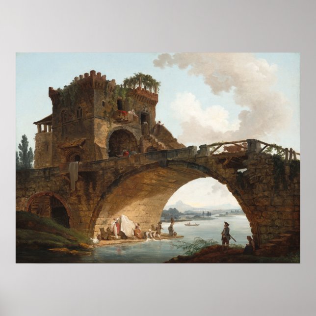 Poster Ponte Salario - Hubert Robert Fine Art (Frente)