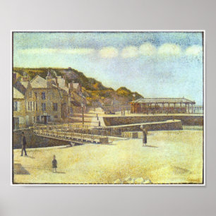 Poster Ponte Seurat e porto de Port-en-Bessin