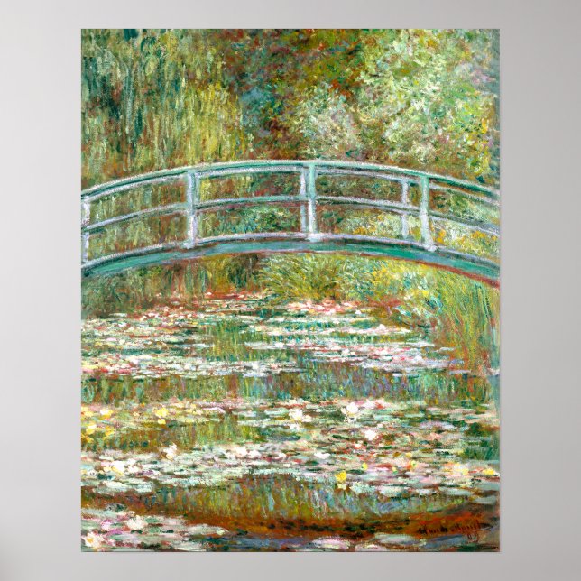 Poster Ponte sobre a Lagoa de Nenúfares | Claude Monet |  (Frente)